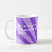 Grappige Paarse Spreadsheet Koffie Mok (Links)