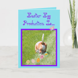 Grappige Paas Kaart met Eggs & Basset Hound
