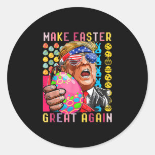 Grappige Paasdag Trump maakt Pasen weer groot Ronde Sticker