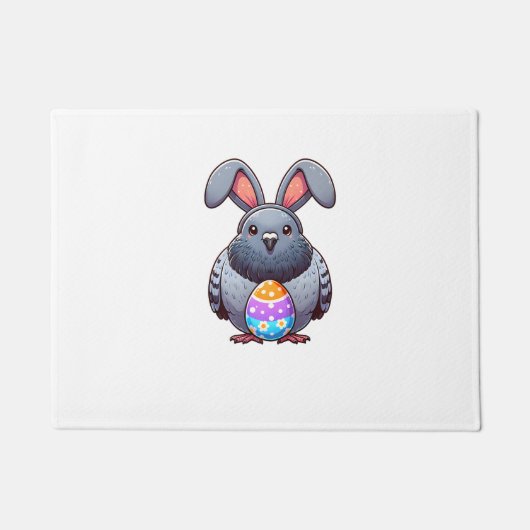 Grappige Paasduif liefhebber Egg Eggs Bunny Rabbit Deurmat (Voorkant)