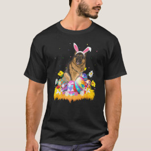Grappige Paasei Duitse Herdershond Pasen Zondag T-shirt