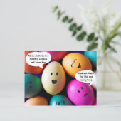 Grappige Paaseieren Post Kaart (Staand voorkant)