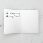 Grappige paasgroeten: ruiter op reusachtige kuiken kaart (Binnen)