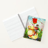 Grappige paasgroeten: ruiter op reusachtige kuiken notitieboek (Binnen)