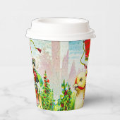 Grappige paasgroeten: ruiter op reusachtige kuiken papieren bekers (Rechts)