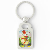 Grappige paasgroeten: ruiter op reusachtige kuiken