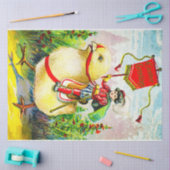 Grappige paasgroeten: ruiter op reusachtige kuiken tissuepapier (Craft)