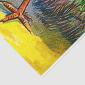 Grappige paasgroeten: ruiter op reusachtige kuiken tissuepapier (Detail)