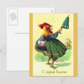 Grappige  paashaan in een Briefkaart (Voorkant / Achterkant)