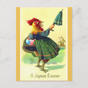 Grappige  paashaan in een Briefkaart