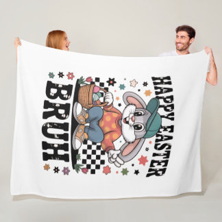 Grappige Paashaas Bruh | Coole Konijn Met Zonnebri Fleece Deken