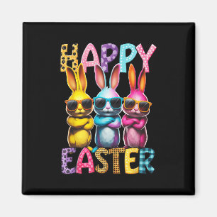 Grappige Paashaas Cool Bunnies Happy Easter Kinder Magneet
