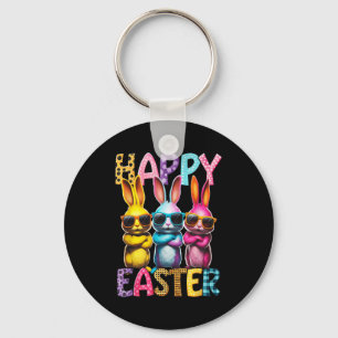 Grappige Paashaas Cool Bunnies Happy Easter Kinder Sleutelhanger