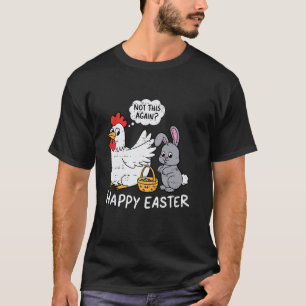 Grappige Paashaas Kip Niet Wederom Jongens Meisjes T-shirt