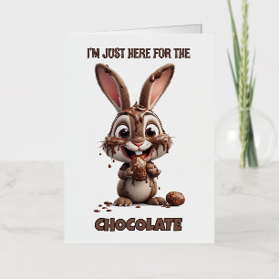 Grappige Paashaas – Schattig & Speels Pasen Design Folie Feestdagenkaart