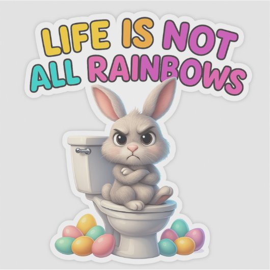 Grappige paashaas Sticker (Voorkant)