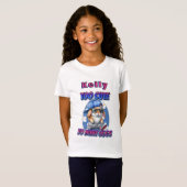 Grappige paashaas te Schattige om op eieren te jag T-shirt (Voorkant volledig)