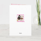 Grappige paashond met Basset Hound in "Bunny Suit" Feestdagen Kaart (Achterkant)