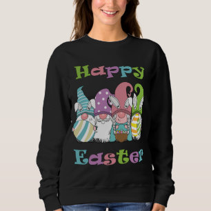 Grappige paaskabouters met konijnenoren en paasei trui