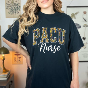 Grappige PACU-verpleegster luipaardprint medisch t T-shirt