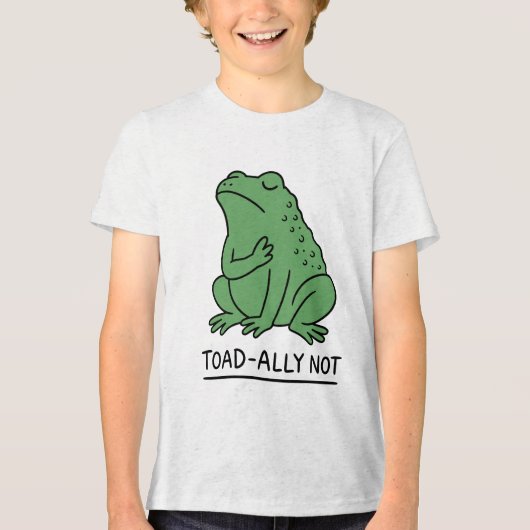 Grappige Pad-Vriend Niet Kikker Tri-Blend Shirt (Voorkant)