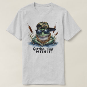 Grappige Padd T-Shirt met Spreuk "Getting Jiggy"