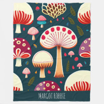 Grappige paddenstoel Rood Wit Waterverf Patroon