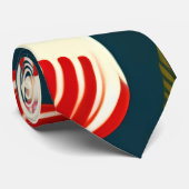 Grappige paddenstoel Rood Wit Waterverf Patroon Stropdas (Opgerold)