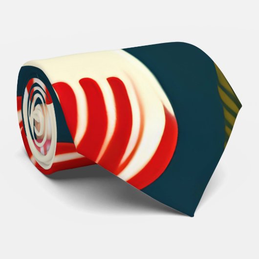 Grappige paddenstoel Rood Wit Waterverf Patroon Stropdas (Opgerold)