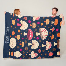 Grappige paddenstoel roze blauw Waterverf patroon