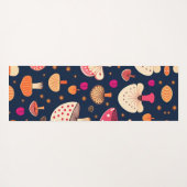 Grappige paddenstoel roze blauw Waterverf patroon Yogamat (Achterkant (horizontaal))