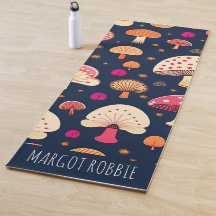 Grappige paddenstoel roze blauw Waterverf patroon