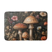 Grappige paddenstoelen en wilde bloemen botanisch badmat (Voorkant)