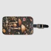 Grappige paddenstoelen en wilde bloemen botanisch bagagelabel (Voorkant (horizontaal))