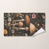 Grappige paddenstoelen en wilde bloemen botanisch handdoek (Handdoek)