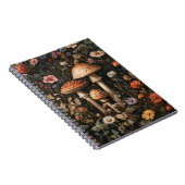 Grappige paddenstoelen en wilde bloemen botanisch notitieboek (Rechterzijde)
