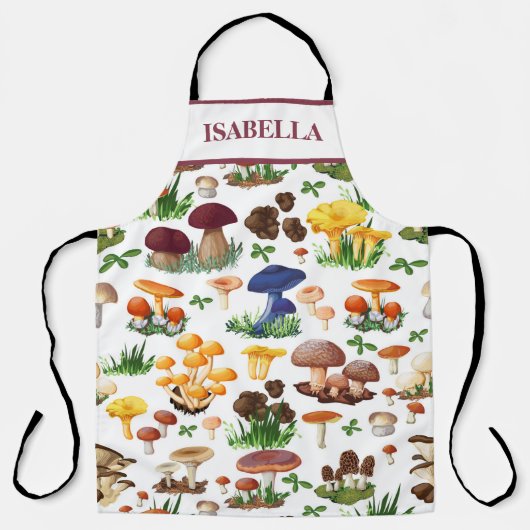 Grappige paddenstoelen Illustratie Schort (Voorkant)
