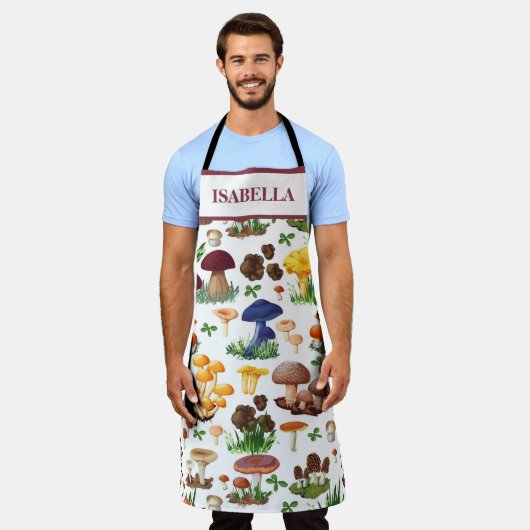 Grappige paddenstoelen Illustratie Schort (Gedragen)