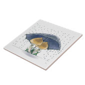 Grappige paddenstoelen tegel tegeltje (Zijkant)