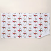 Grappige paddenstoelenkunst strandlaken (Voorkant)