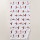 Grappige paddenstoelenkunst strandlaken (Voorkant)