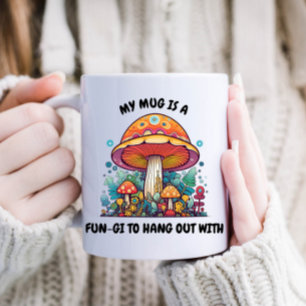 Grappige paddestoel schimmel koffie koffiemok