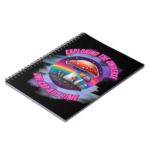 Grappige paddestoel slogan notitieboek (Linkerzijde)