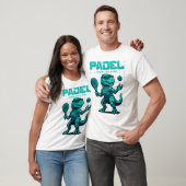 Grappige Padel Dinosaur T-shirt (Unisex)
