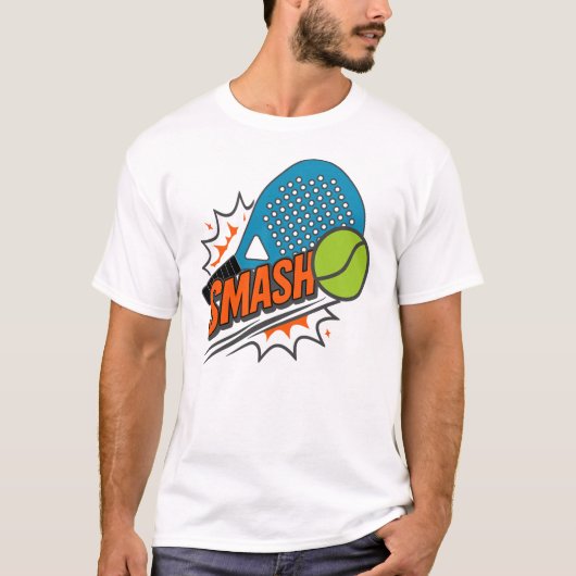 Grappige Padel Smash – Sportfan T-shirt (Voorkant)