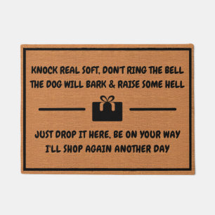 Grappige pakketbezorging Humor Rustic Minimalist Deurmat