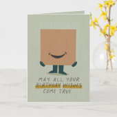 Grappige pakketbezorging verjaardagswensen kaart (Gele Bloem)