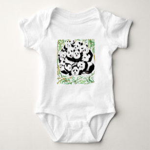 Grappige Panda Baby Bodysuit