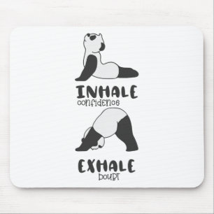 Grappige Panda Beer Inademen Uitademen Panda Yoga Muismat