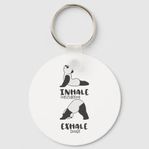 Grappige Panda Beer Inademen Uitademen Panda Yoga  Sleutelhanger
